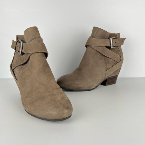 Kenneth Cole Balfour Ankle Boots Soft Leather Booties Brown Women 7 Gentle Soul - Picture 1 of 12